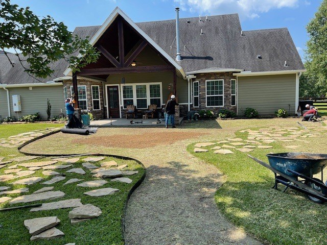 Flagstone Patio with Fire Feature V