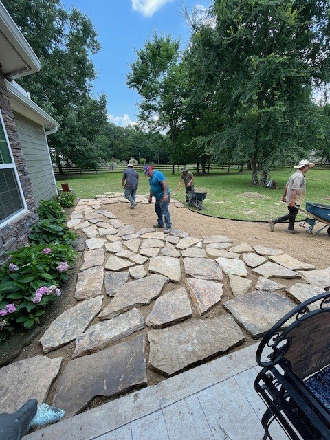 Flagstone Patio with Fire Feature VII