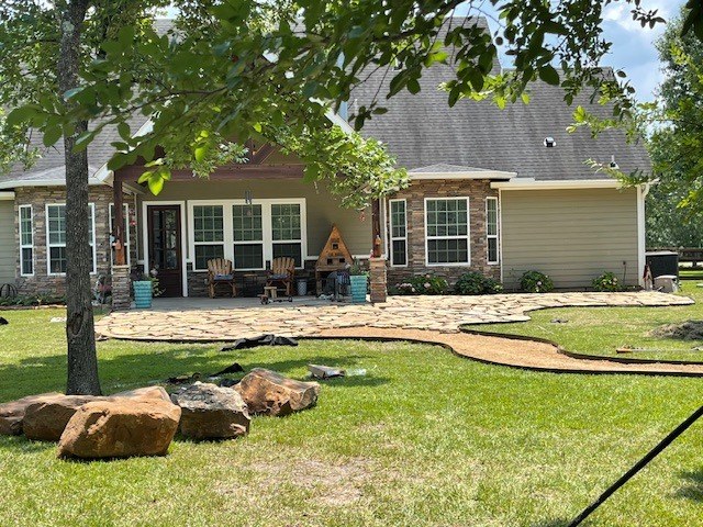 Flagstone Patio with Fire Feature VIII