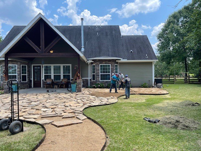 Flagstone Patio with Fire Feature IX