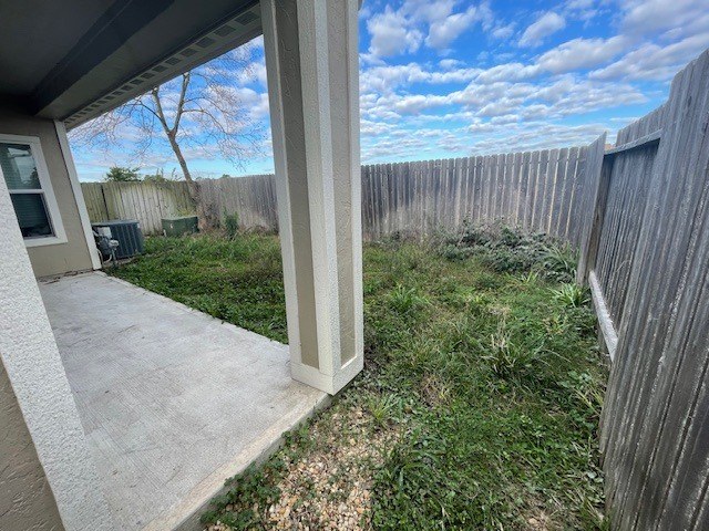 Flagstone patio and dry creek bed in Montgomery County — before