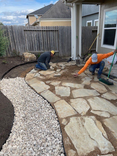 Flagstone Dry Creek Bed & Patio 19