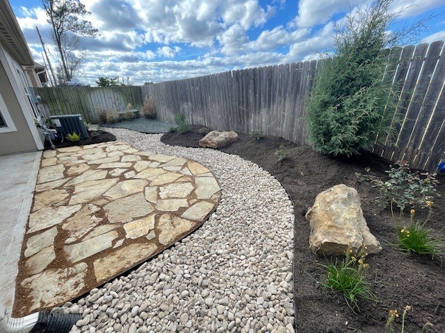 Flagstone Dry Creek Bed & Patio 20