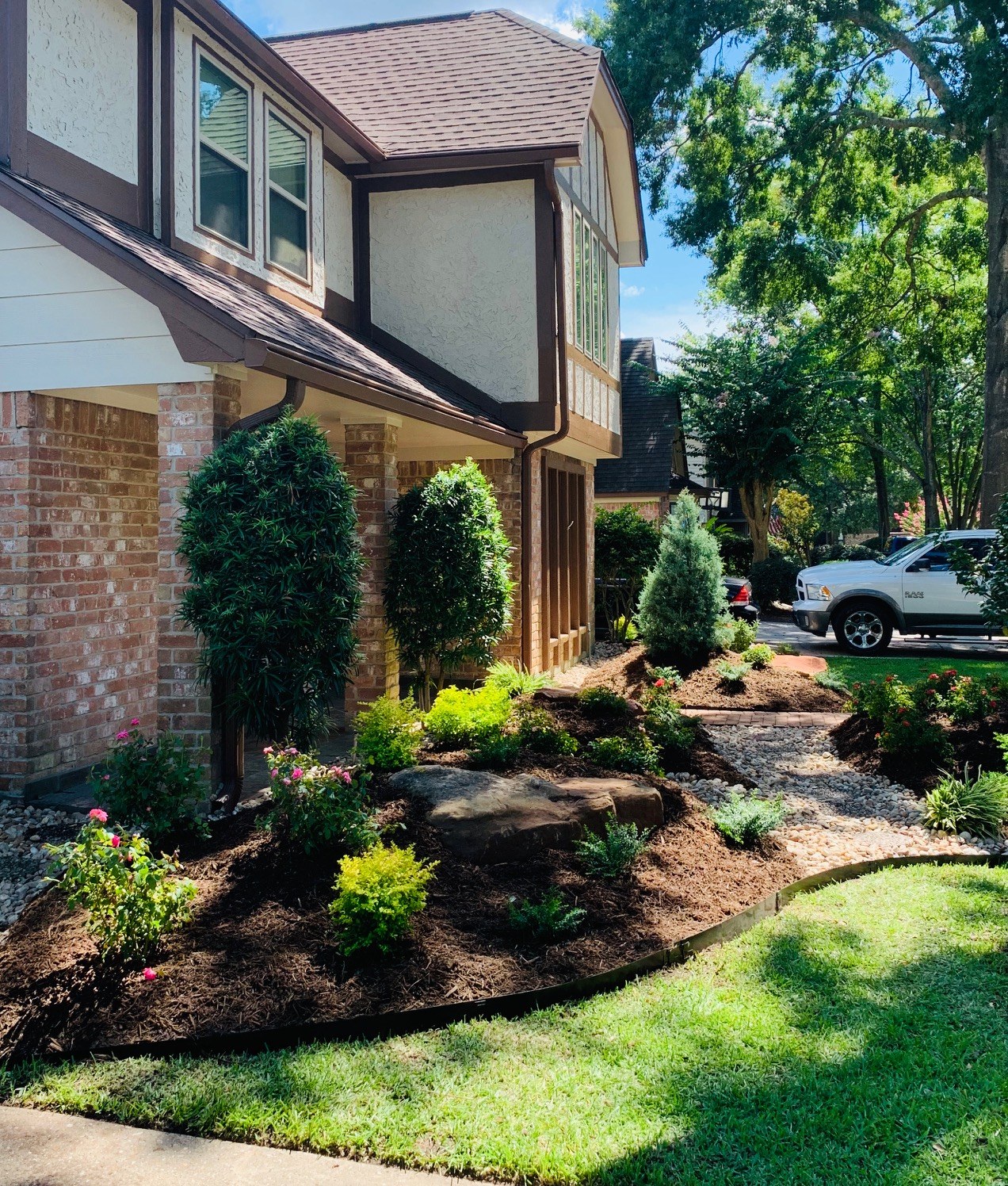 Front-Yard Planted Beds III in Spring, TX