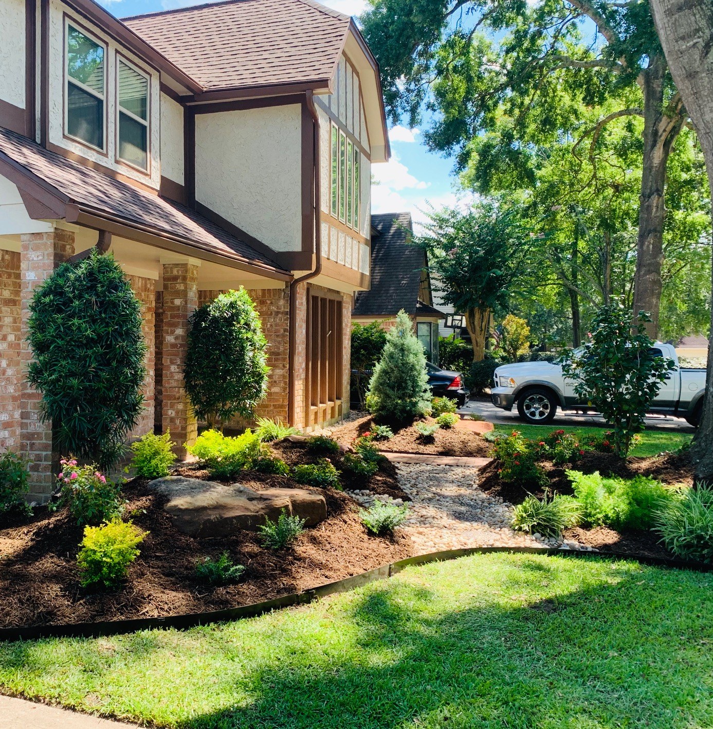 Front-Yard Planted Beds IV in Spring, TX